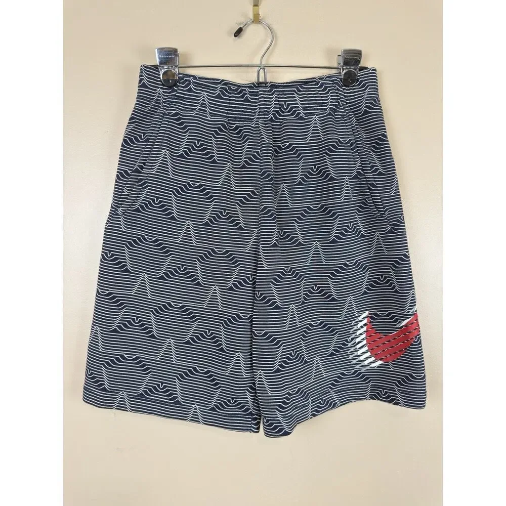 Nike Men’s Shorts Size S Blue White Star Pattern Geometric Athletic Gym Short